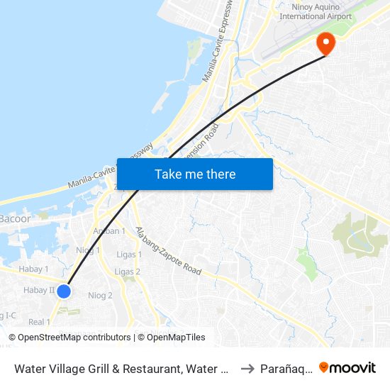Water Village Grill & Restaurant, Water Village Grill & Restaurant to Parañaque City map