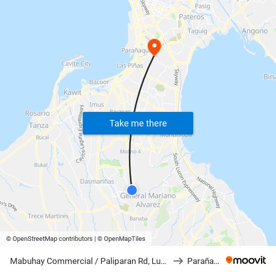 Mabuhay Commercial / Paliparan Rd, Lungsod Ng Dasmariñas, Manila to Parañaque City map