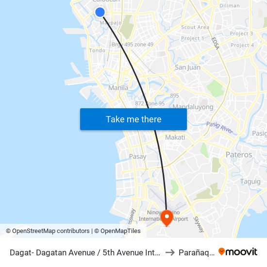 Dagat- Dagatan Avenue /  5th Avenue Intersection, Caloocan City to Parañaque City map