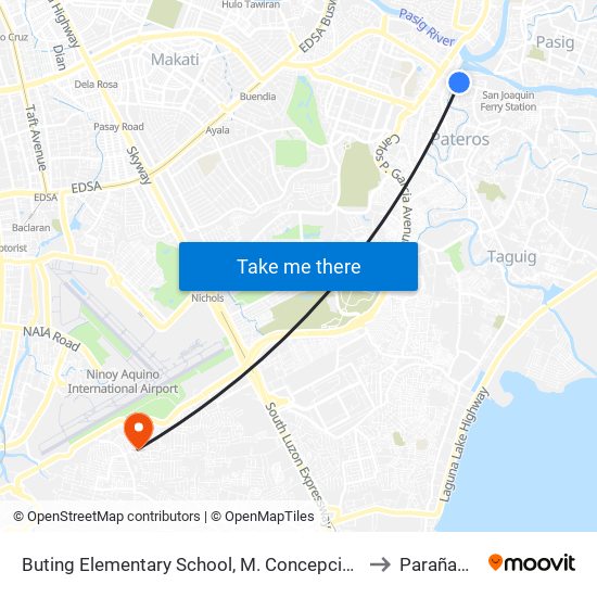 Buting Elementary School, M. Concepcion Ave, Pasig City, Manila to Parañaque City map