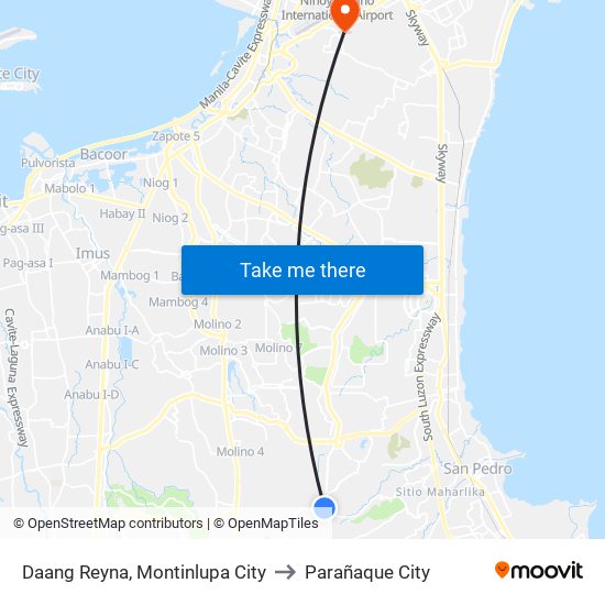 Daang Reyna, Montinlupa City to Parañaque City map