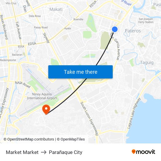 Market Market to Parañaque City map