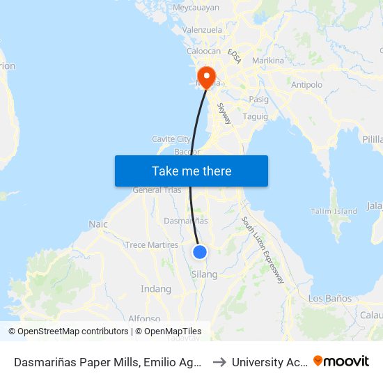 Dasmariñas Paper Mills, Emilio Aguinaldo Hwy, Lungsod Ng Dasmariñas, Manila to University Activity Center - PLM map