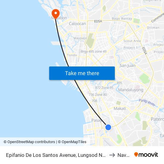 Epifanio De Los Santos Avenue, Lungsod Ng Makati, Manila to Navotas map