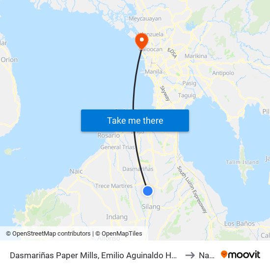 Dasmariñas Paper Mills, Emilio Aguinaldo Hwy, Lungsod Ng Dasmariñas, Manila to Navotas map