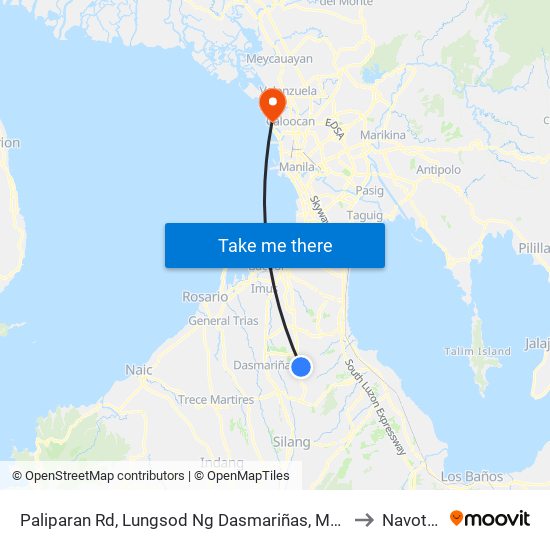 Paliparan Rd, Lungsod Ng Dasmariñas, Manila to Navotas map