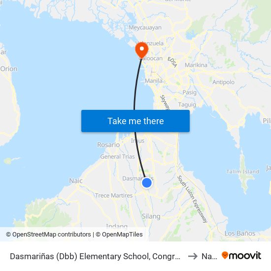 Dasmariñas (Dbb) Elementary School, Congressional Rd, Lungsod Ng Dasmariñas, Manila to Navotas map