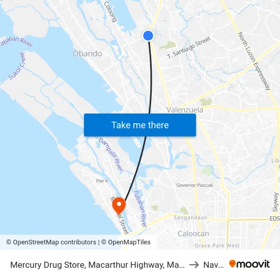 Mercury Drug Store, Macarthur Highway, Malanday, Valenzuela City to Navotas map