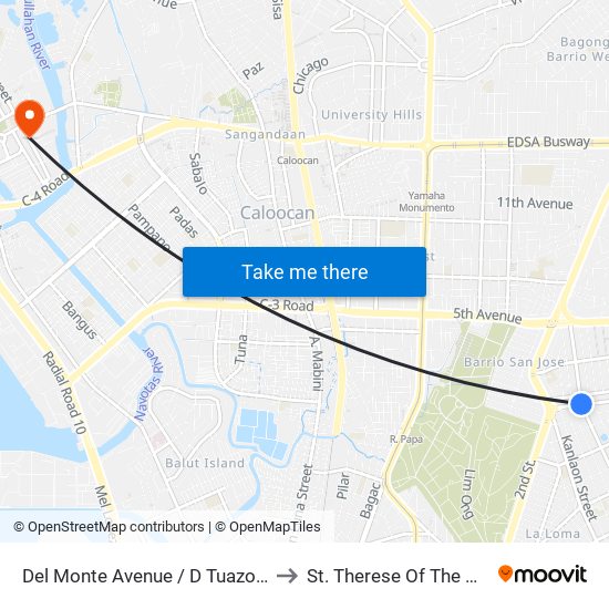 Del Monte Avenue / D Tuazon Intersection, Quezon City to St. Therese Of The Child Jesus Academy map