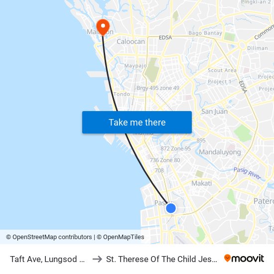 Taft Ave, Lungsod Ng Pasay to St. Therese Of The Child Jesus Academy map