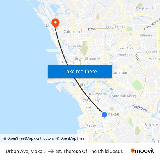 Urban Ave, Makati City to St. Therese Of The Child Jesus Academy map