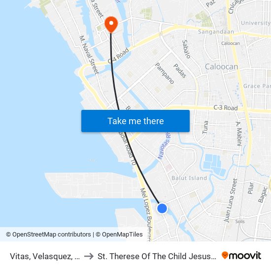 Vitas, Velasquez, Tondo to St. Therese Of The Child Jesus Academy map