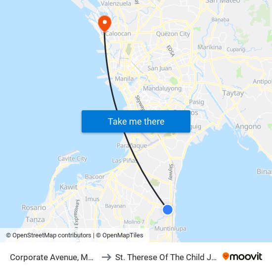 Corporate Avenue, Montinlupa City to St. Therese Of The Child Jesus Academy map