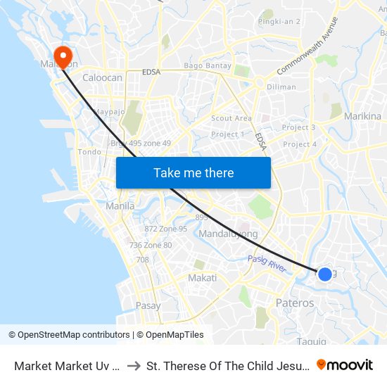 Market Market Uv Express to St. Therese Of The Child Jesus Academy map