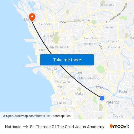 Nutriasia to St. Therese Of The Child Jesus Academy map