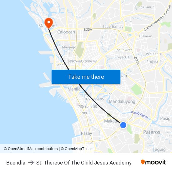 Buendia to St. Therese Of The Child Jesus Academy map