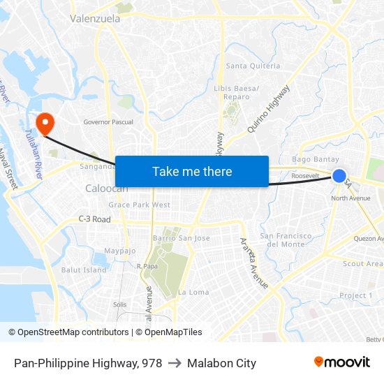 Pan-Philippine Highway, 978 to Malabon City map