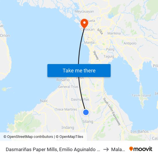 Dasmariñas Paper Mills, Emilio Aguinaldo Hwy, Lungsod Ng Dasmariñas, Manila to Malabon City map