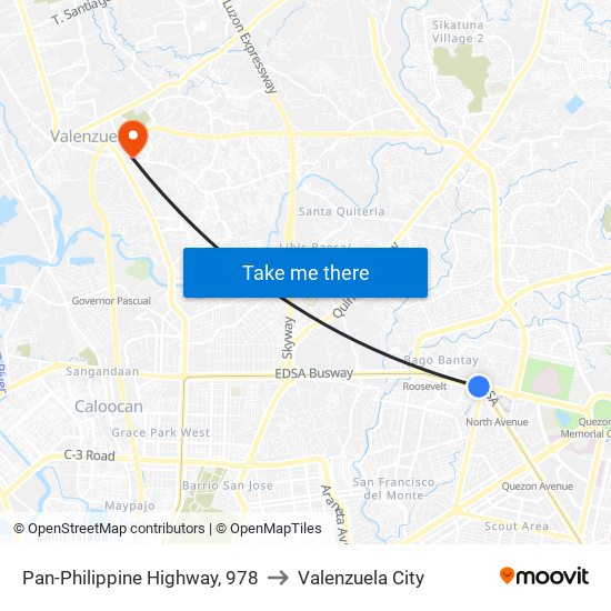 Pan-Philippine Highway, 978 to Valenzuela City map