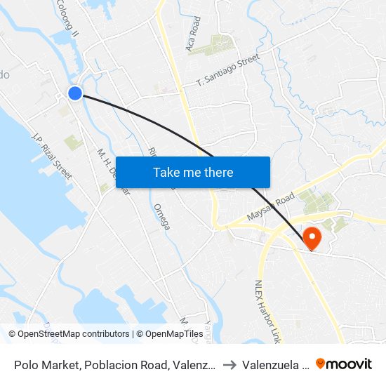 Polo Market, Poblacion Road, Valenzuela City to Valenzuela City map