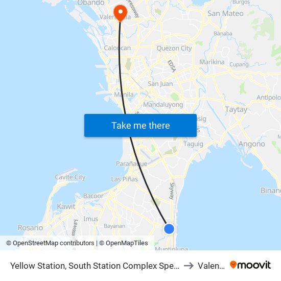 Yellow Station, South Station Complex Spectrum Midway Extension,  Muntinlupa City, Manila to Valenzuela City map