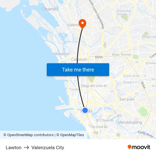 Lawton to Valenzuela City map