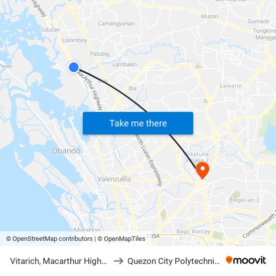 Vitarich, Macarthur Highway, Marilao to Quezon City Polytechnic University map