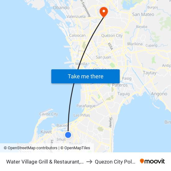 Water Village Grill & Restaurant, Water Village Grill & Restaurant to Quezon City Polytechnic University map