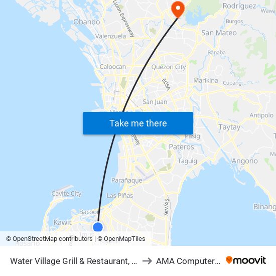 Water Village Grill & Restaurant, Water Village Grill & Restaurant to AMA Computer College Fairview map