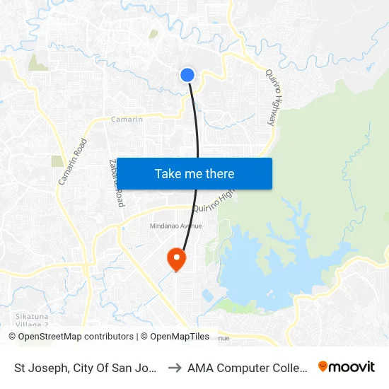 St Joseph, City Of San Jose Del Monte to AMA Computer College Fairview map
