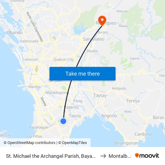 St. Michael the Archangel Parish, Bayani Rd, Taguig City, Manila to Montalban, Rizal map