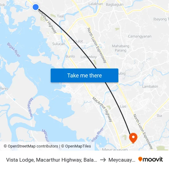 Vista Lodge, Macarthur Highway, Balagtas to Meycauayan map