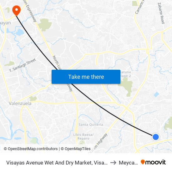 Visayas Avenue Wet And Dry Market, Visayas Avenue Quezon City to Meycauayan map