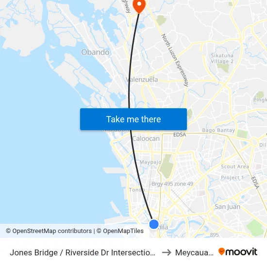 Jones Bridge / Riverside Dr Intersection, Manila to Meycauayan map