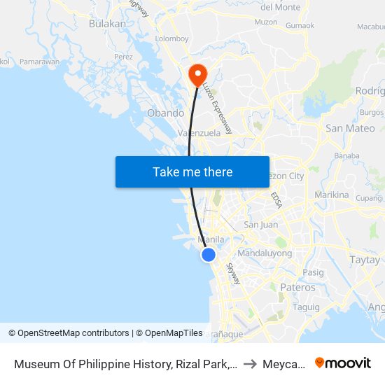 Museum Of Philippine History, Rizal Park, T.M. Kalaw, Manila to Meycauayan map
