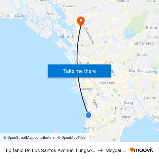 Epifanio De Los Santos Avenue, Lungsod Ng Pasay to Meycauayan map