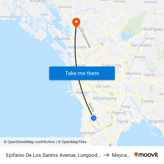 Epifanio De Los Santos Avenue, Lungsod Ng Makati, Manila to Meycauayan map