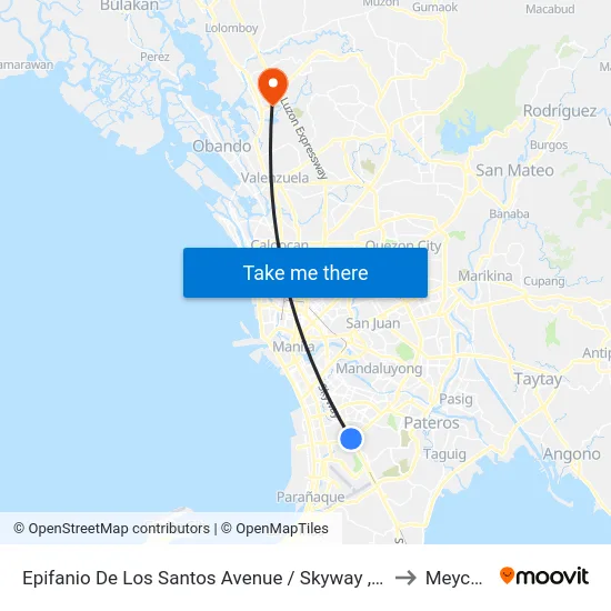 Epifanio De Los Santos Avenue / Skyway , Lungsod Ng Makati, Manila to Meycauayan map