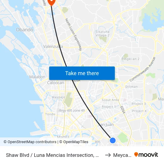 Shaw Blvd / Luna Mencias Intersection, Mandaluyong City, Manila to Meycauayan map