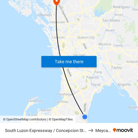 South Luzon Expressway / Concepcion St, Muntinlupa City, Manila to Meycauayan map