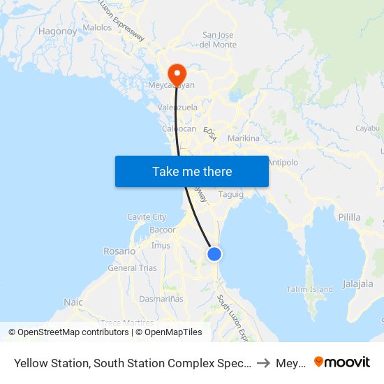 Yellow Station, South Station Complex Spectrum Midway Extension,  Muntinlupa City, Manila to Meycauayan map