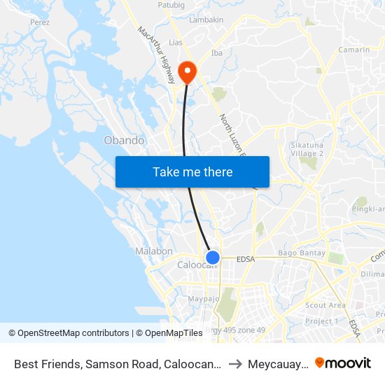 Best Friends, Samson Road, Caloocan City to Meycauayan map