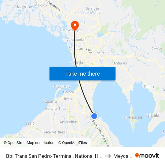 Bbl Trans San Pedro Terminal, National Hwy, San Pedro, Manila to Meycauayan map