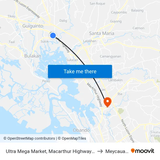 Ultra Mega Market, Macarthur Highway Balagtas to Meycauayan map