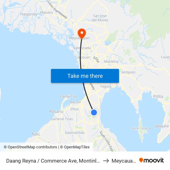 Daang Reyna / Commerce Ave, Montinlupa City to Meycauayan map