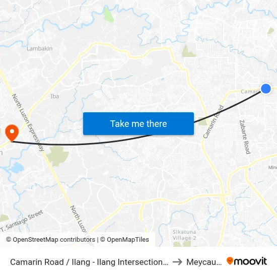 Camarin Road / Ilang - Ilang Intersection, Caloocan City to Meycauayan map