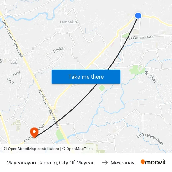 Maycauayan Camalig, City Of Meycauayan to Meycauayan map