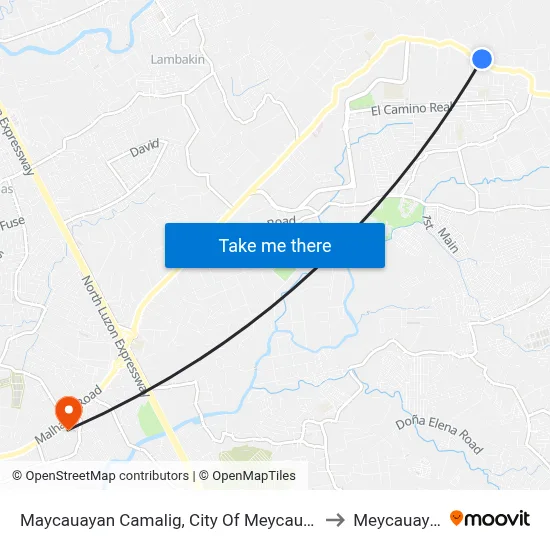 Maycauayan Camalig, City Of Meycauayan to Meycauayan map