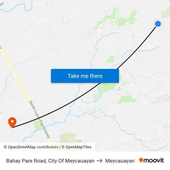 Bahay Pare Road, City Of Meycauayan to Meycauayan map