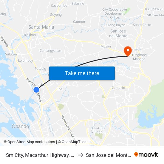 Sm City, Macarthur Highway, Marilao to San Jose del Monte City map